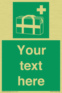 Custom sign safe condition Medical grab bag